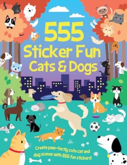 555 Sticker Spaß Katzen & Hunde Aktivitätsbuch Gemini Books Group Ltd Taschenbuch Softback