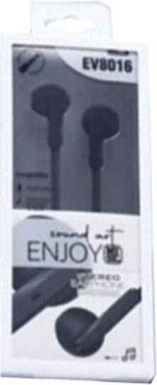 EV8016 În ureche Handsfree cu două căști cu mufă 3.5mm Negru