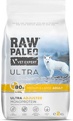 Raw Paleo 2kg Dry Food Grain-Free & Gluten-Free for Adult Medium & Large Breed Dogs with Turkey