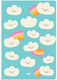 Next Trends Clouds Notebook Pin 17x25cm 40 shee...