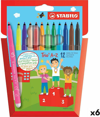 Stabilo Trio Az Multicolor Markers Set X6