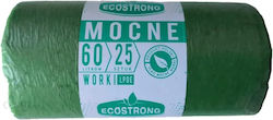 EcoStrong Sacuri De Gunoi Capacitate 60lt 72x60cm 25 Bucăți Verzi