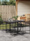 Set Sala De Mese Pentru Exterior 5 Piese Negru
