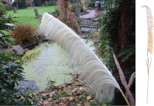 Künstlicher dekorativer Zweig Gras Ecru 120cm ArteLibre