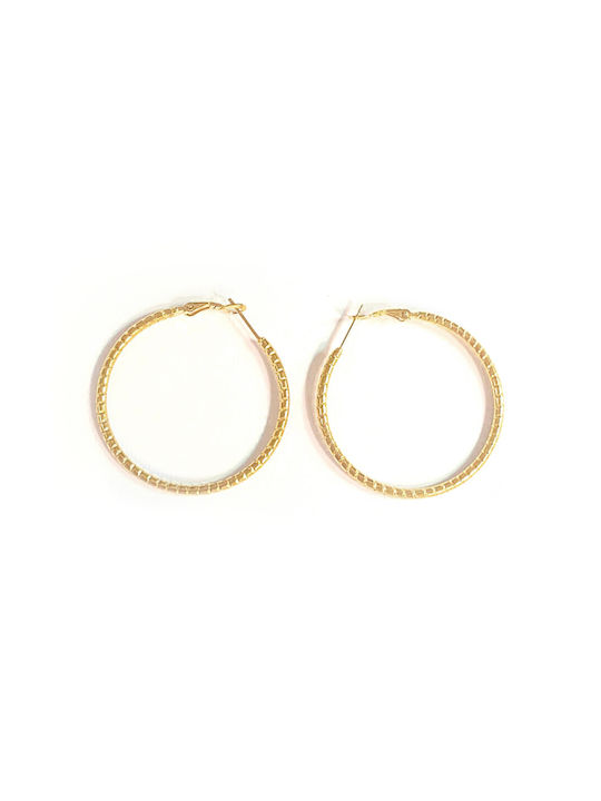 Loop Earrings Circle Gold