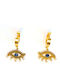 Loop Earrings Eye Fatima Pendant Gold
