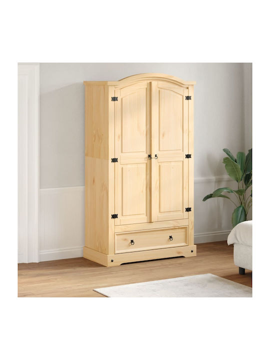 Double Door Wardrobe Corona Coffee 102x52x186cm