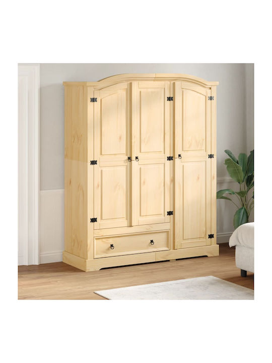Dreifachtür Kleiderschrank Corona Solid pine wo...