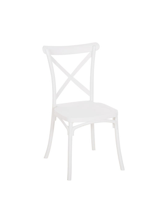 Anji Cafe Polypropylene Chair White