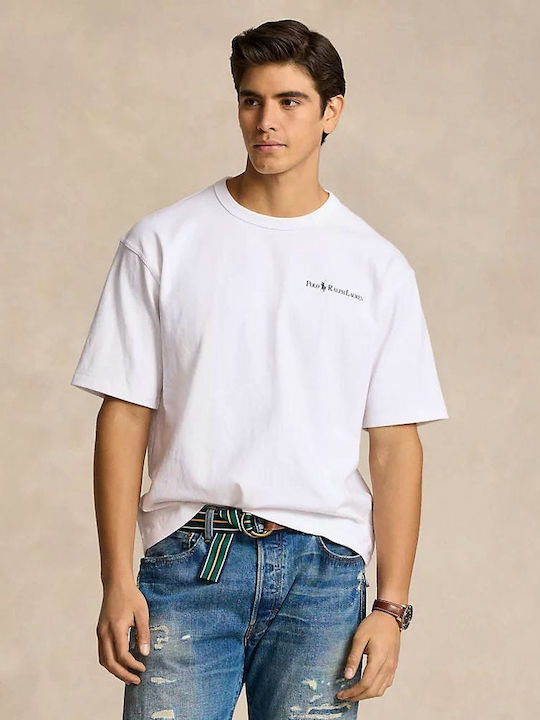 Ralph Lauren T-shirt Bărbătesc cu Mânecă Scurtă White