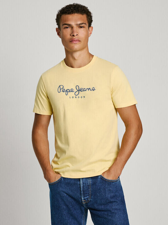Pepe Jeans Herren T-Shirt Kurzarm Yellow