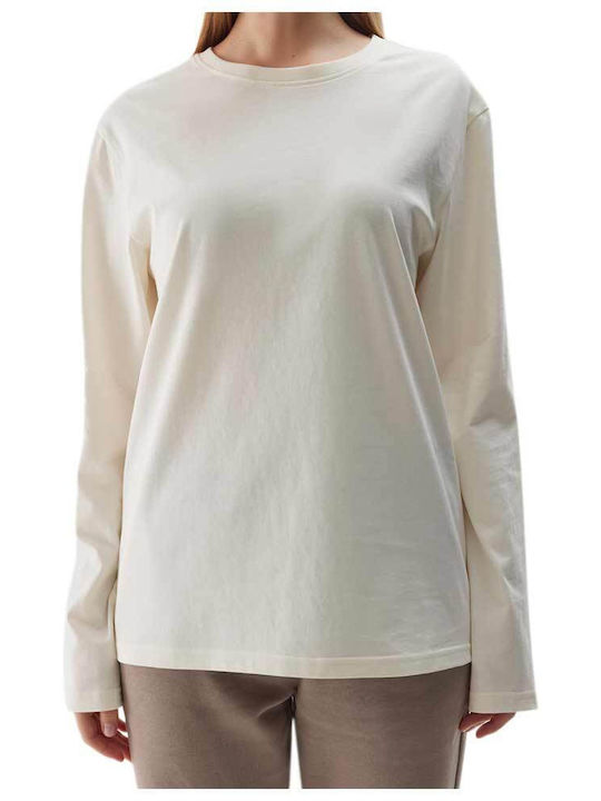 4F Women's Athletic Blouse Long Sleeve White