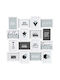 Gael Wall-mounted Multi Picture Frame 16 Photos Wooden with White Frame