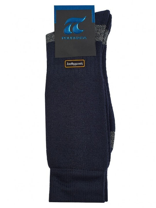 Pournara Herren Thermo Socken Blau