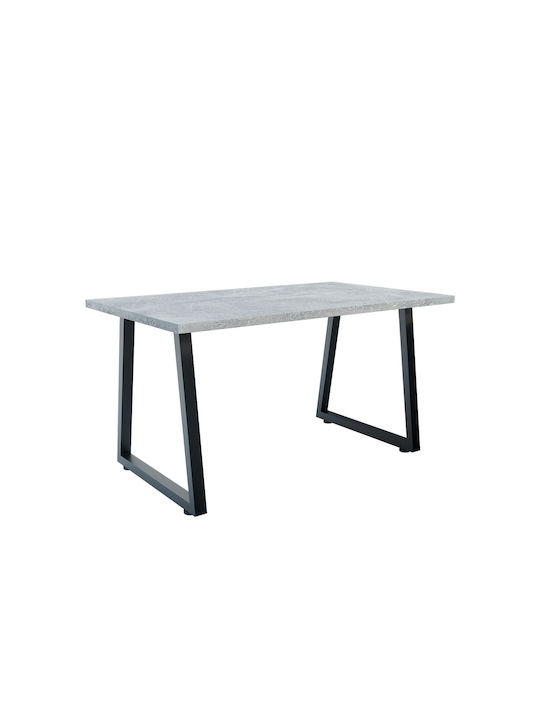 Atlanta Table Dining Room Wooden with Metal Fra...