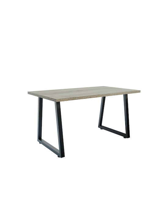 Atlanta Table Dining Room Wooden with Metal Fra...