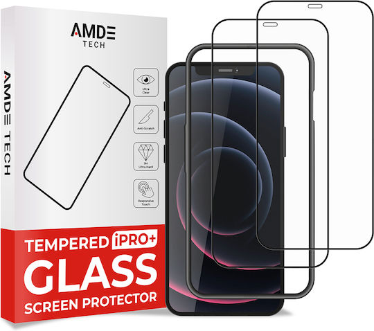 Amdetech 3D Tempered Glass 2buc (iPhone 12 mini)