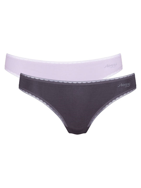 Sloggi Go H Damen Brasilien 2Pack Lila-Purple