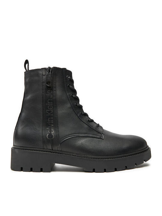 Schwarz Herrenstiefel mit Reißverschluss
