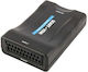 Конвертор Scart женски към HDMI женски Черен 1бр ASK-ST001