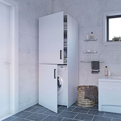 Alphab2b Badezimmerschrank Wäscherei 70x68x190cm Weiß GR-LAUNDRY-1