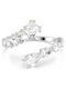 Matrix Bangle Mixed Cuts White Rhodium Plated