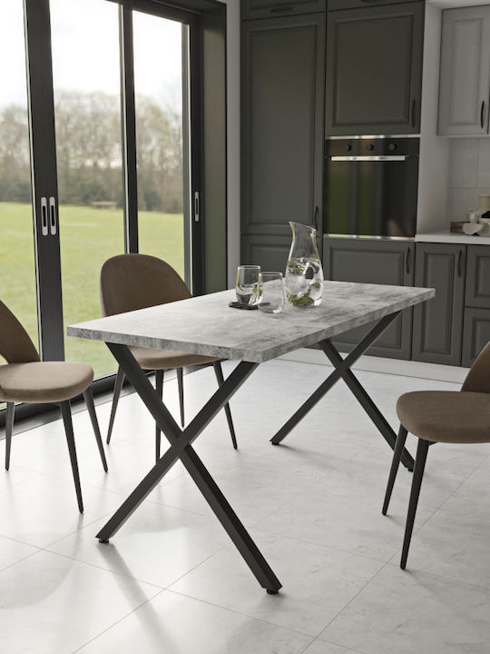 Houston Tisch Speisesaal Holz mit Metallgestell...