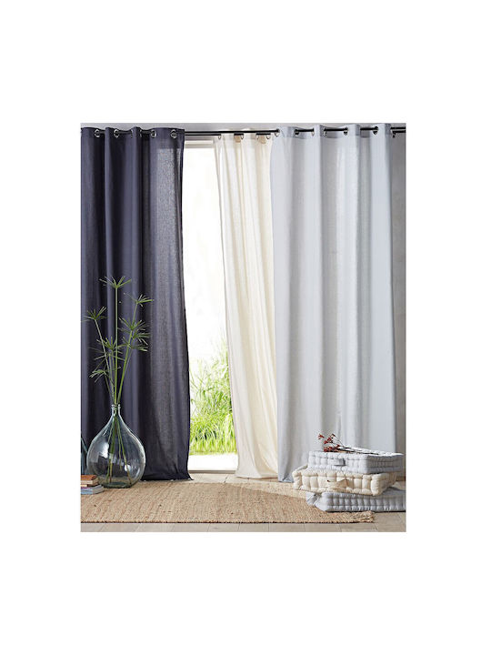La Redoute Interieurs Curtain with Tab Top White 324054697_10465_75 135x350cm