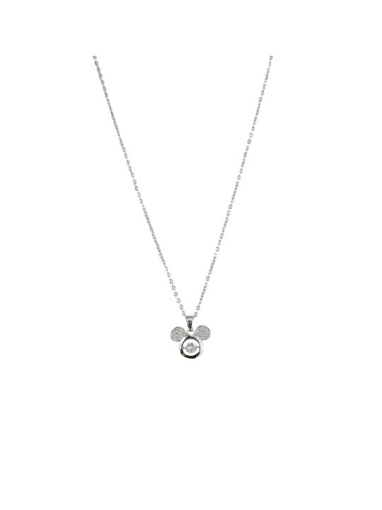 Minnie Dj-070 Silver Necklace