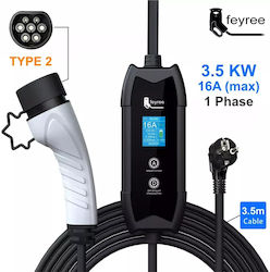 Feyree Φορητός Μονοφασικός Σταθμός Φόρτισης 3.5kW με Ενσωματωμένο Καλώδιο Type 2 (202311301) Feyree Φορητός Μονοφασικός Σταθμός Φόρτισης 3.5kW με Ενσωματωμένο Καλώδιο Type 2 (202311301)