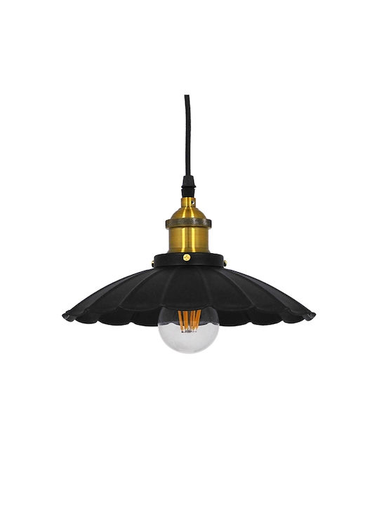 GloboStar Pendant Light Suspension Bell for Socket E27 Black