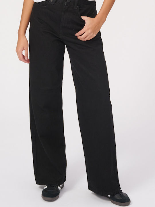 TeeShoppen Women's Jean Trousers in Wide Line Black