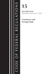 Code Of Federal Regulations, Title 15 Commerce And Foreign Trade 800