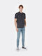 Men's Jeans Pants Elastic with Slim Narrow Fit Blue