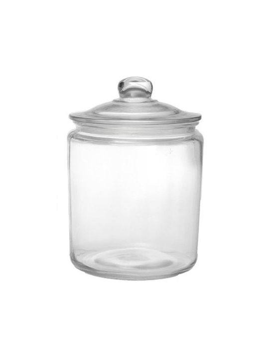 Espiel Set 1pcs Jars General Use with Lid Glass White 5000ml