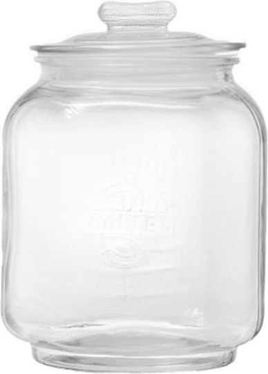 Espiel General Use Glass White Vase with Lid 3000ml