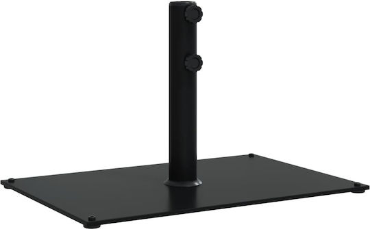 Vidaxl Umbrella Stand Base Ø32 38 48 mm 15 kg Rectangular Black