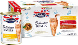 Butcher's Pet Care Delicious Dinners 6x400gr Butcher's Pet Care Delicious Dinners 6x400gr