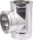 Spiroduct Γωνία Σύνδεσης Καπνοδόχου Inox 80mm Ασημί