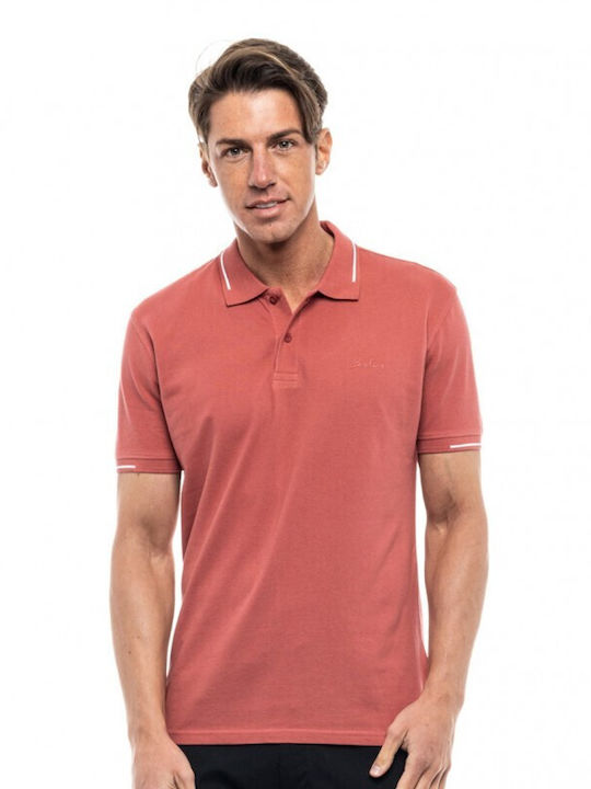 Biston Ανδρική Μπλούζα Κοντομάνικη Polo Rusty Red