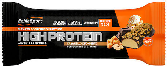 EthicSport High Bar with 32% Protein & Flavor Caramel & Dark Chocolate 45gr