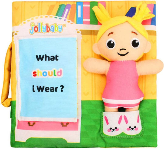 Jollybaby Βιβλίο Δραστηριοτήτων από Ύφασμα με Ήχους για Νεογέννητα What should I Wear?