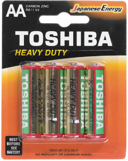 Toshiba Цинкови батерии Цинк AA 1.5V 4бр
