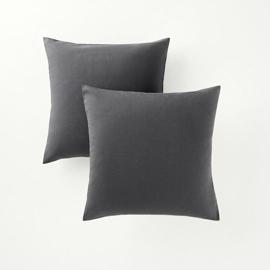 La Redoute Interieurs Калъф За Възглавница От 100% Памук Сив 40x60см
