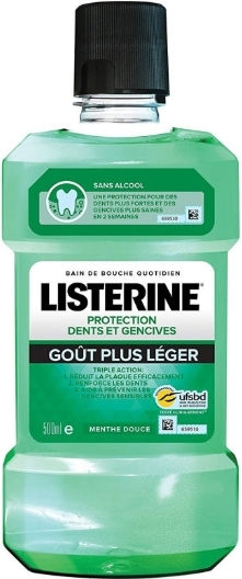 Listerine Protection Mouthwash Στοματικό Διάλυμα για την Ουλίτιδα & κατά της Κακοσμίας 500ml