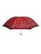 Ομπρέλα Βροχής Σπαστή Κόκκινη