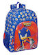 Safta School Bag Backpack Elementary, Elementary Blue with Water bottle holder