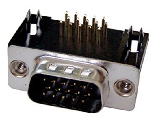 D-sub Connector Αρσενικος Pcb Γωνιακος Τριων Σειρων 110-hd-15p Wei Wan