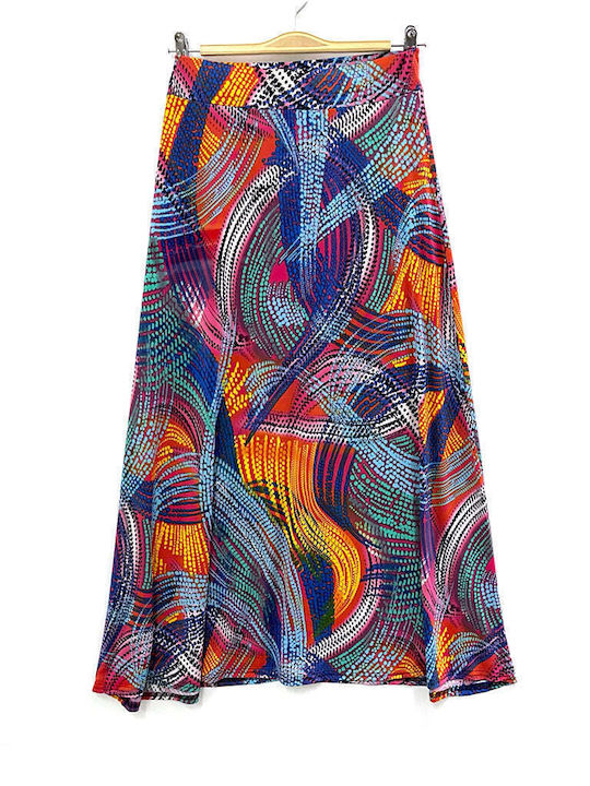 Women's Long Maxi Elastic Printed Skirt Gf-92734