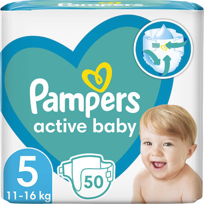 Pampers Pampers Πάνες Active Baby Maxi Pack (50τεμ) Νο5 (11-16kg)